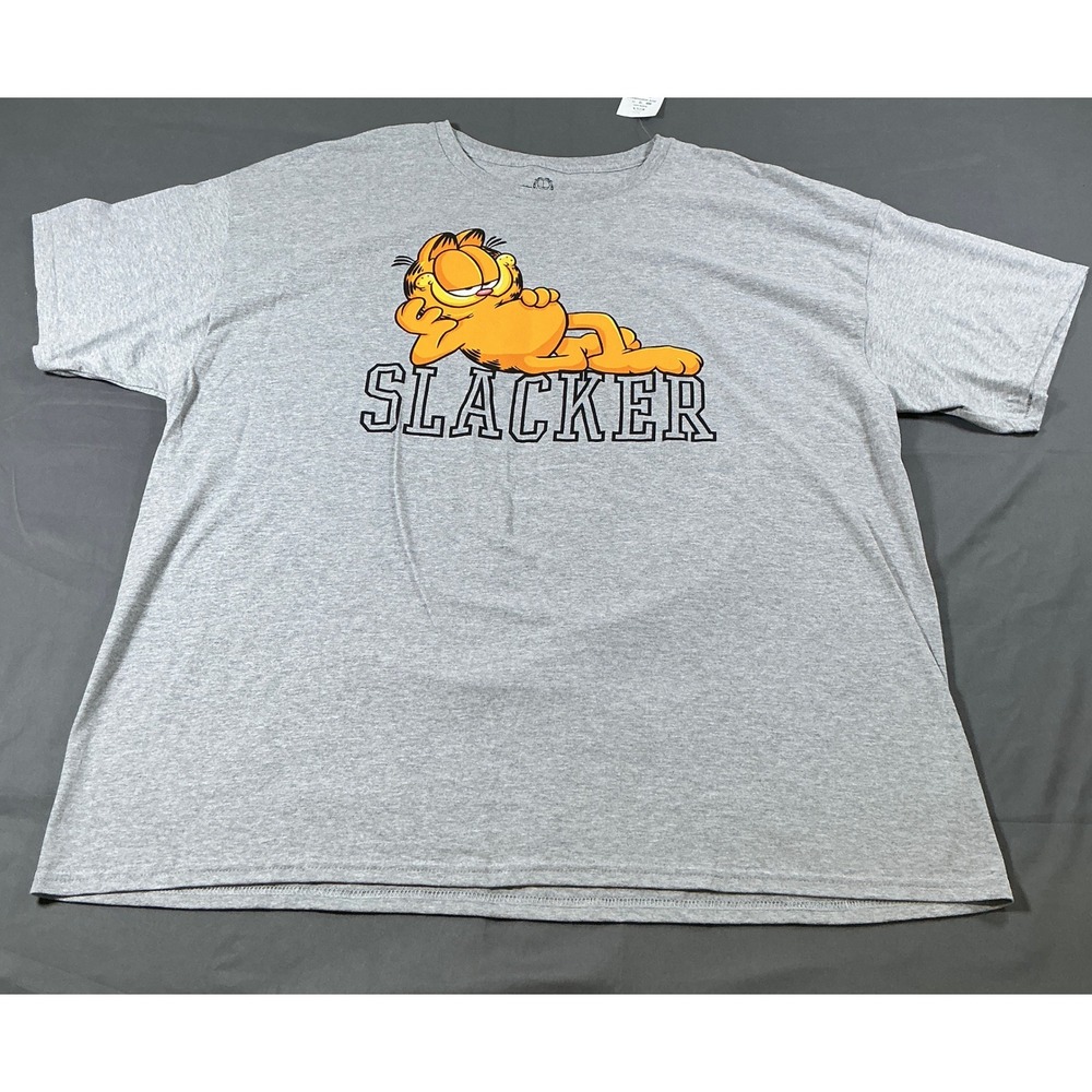 Garfield Slacker Graphic T-Shirt Mens XXL Grey Heather Short Sleeve Crewneck New